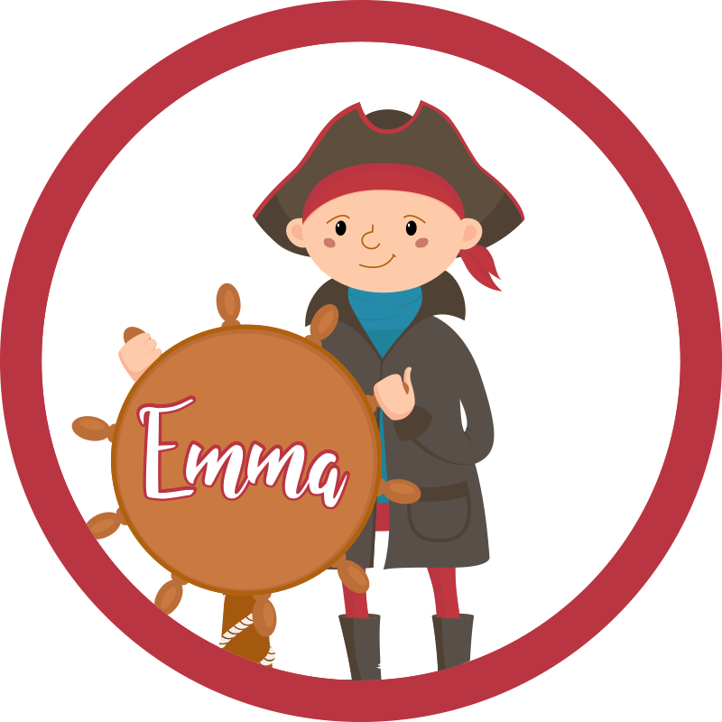 Pirate Customizable custom vinyl rug - TenStickers