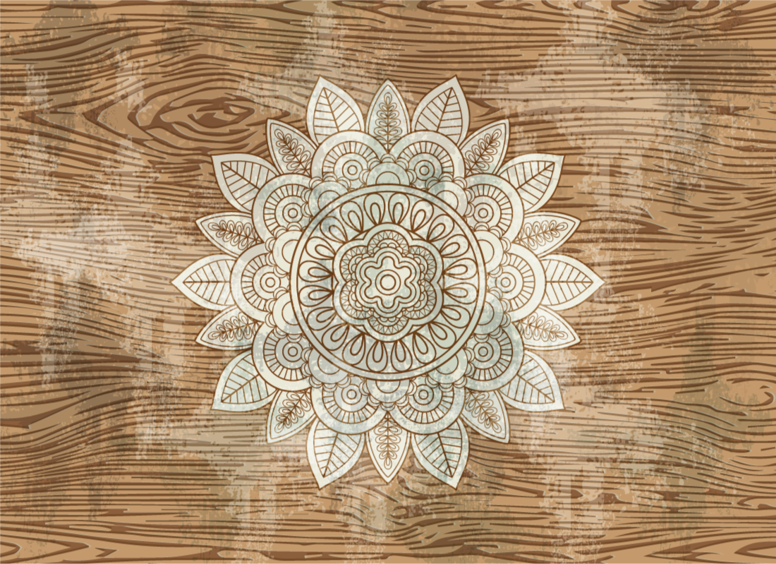 Decorative Floral Patterned vinyl rug - TenStickers