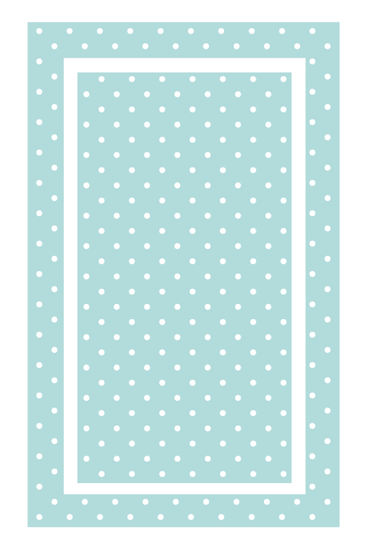 Polka dot pink border geometric rugs - TenStickers