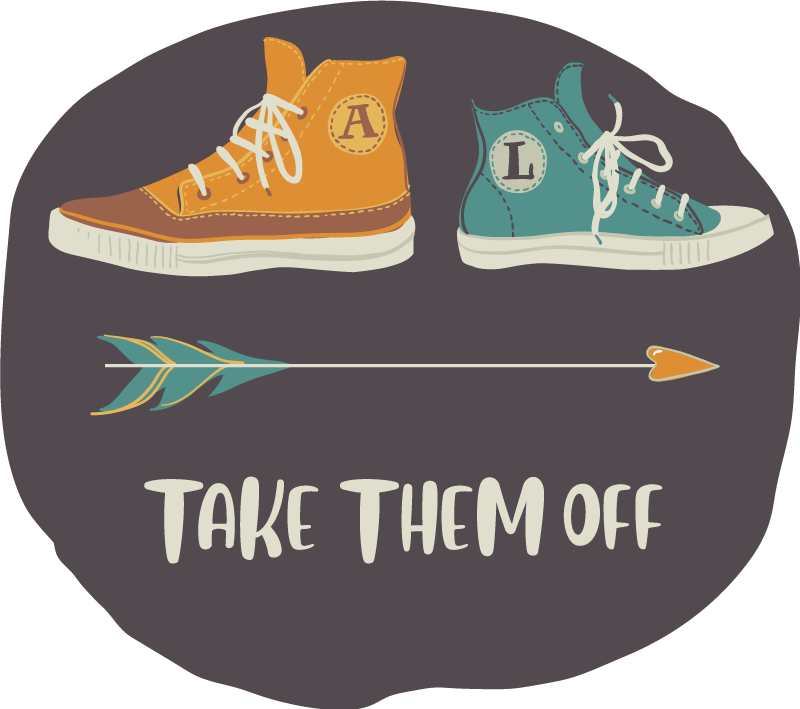 TAKE THEM OFF custom rug - TenStickers