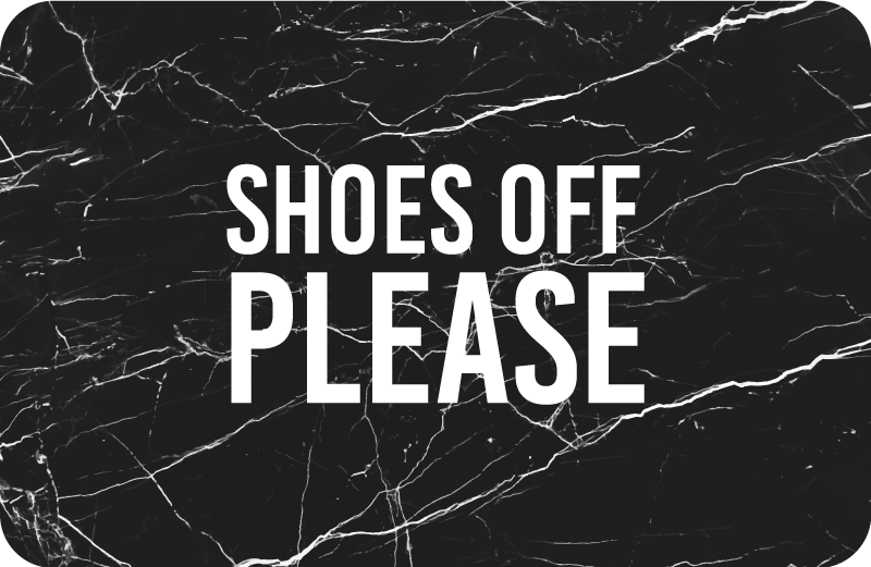 Shoes Off Entryway marble vinyl rug - TenStickers