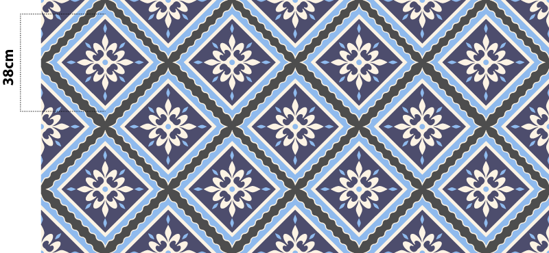 Grey tile pattern vinyl carpet - TenStickers