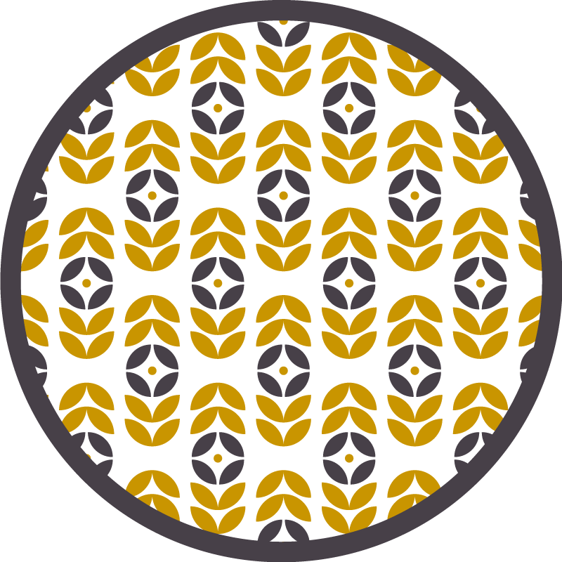 Nordic Circular Pattern vinyl rug - TenStickers