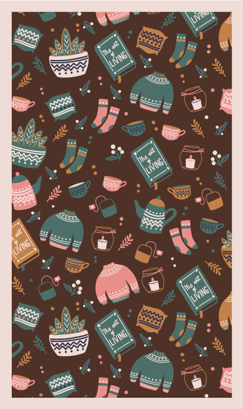 Cozy living essentials teen vinyl rug - TenStickers
