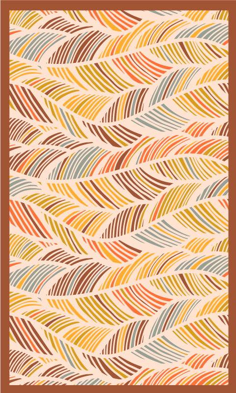 Wavy earth tones nature vinyl rug - TenStickers