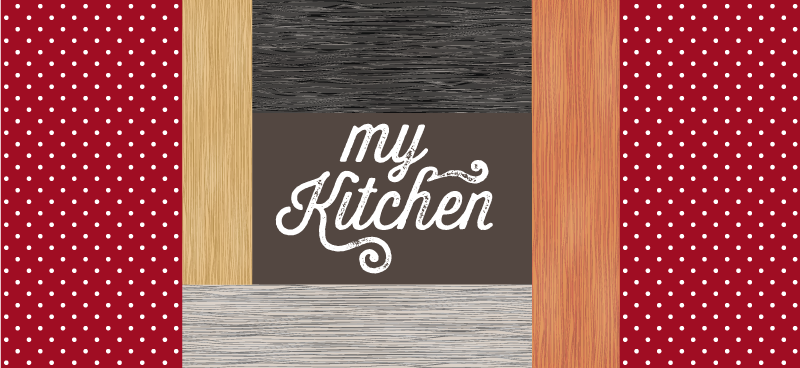 My space with textures kitchen vinyl rug - TenStickers