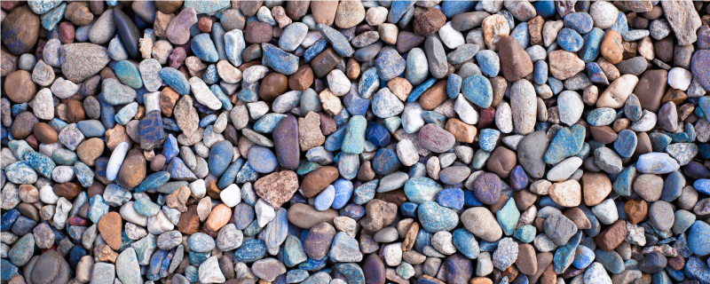 Colourful Pebbles kitchen vinyl rug - TenStickers