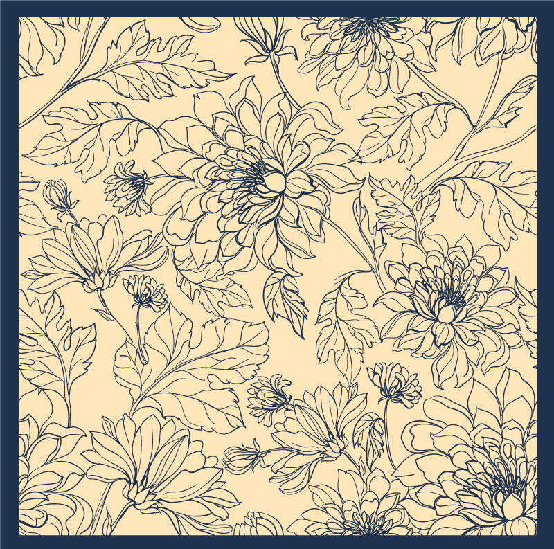 Peony different type  pattern floral rug - TenStickers