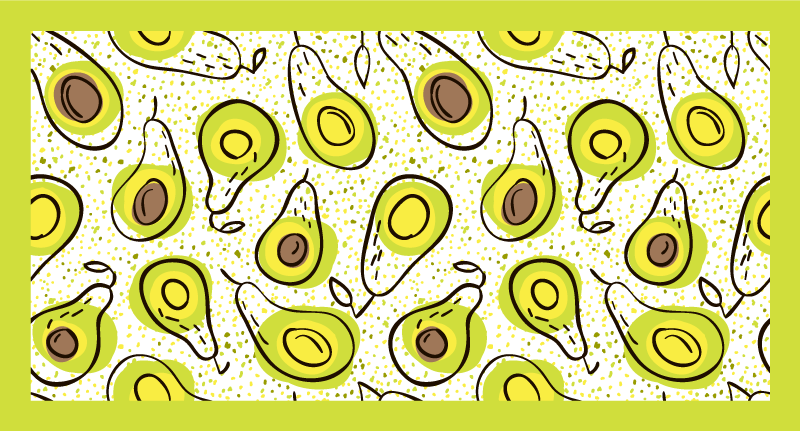 Avocado deslight kitchen vinyl rug - TenStickers