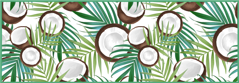 Coconut pattern kitchen floor tiles - TenStickers