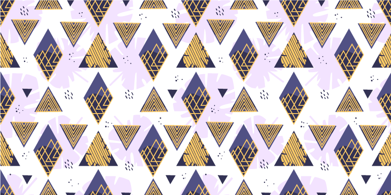 Triangular marble motif geometric vinyl rug - TenStickers