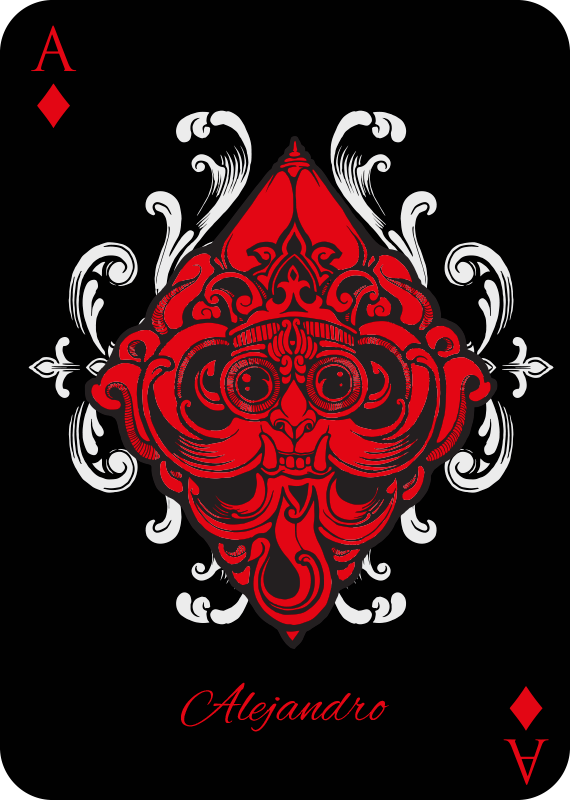 Playing card with name bedroom vinyl rug - TenStickers