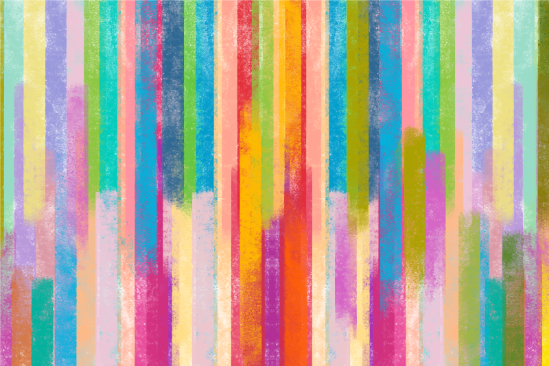 Vibrant Striped Motifs wood effect vinyl rug - TenStickers