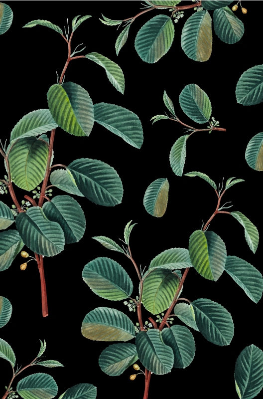 Green branches nature vinyl rug - TenStickers