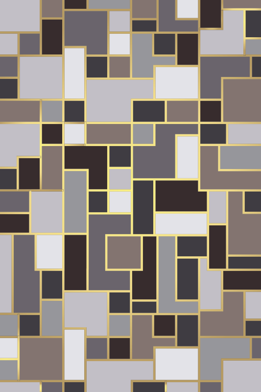 Polished grey design stone effect vinyl rug - TenStickers