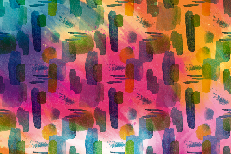 Abstract modern mosaic mosaic floor tiles - TenStickers