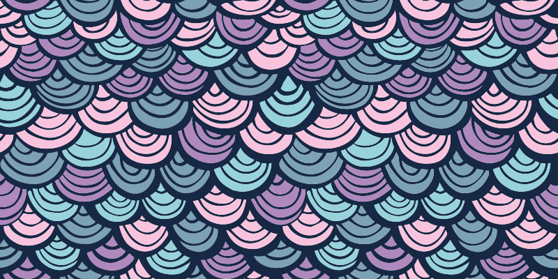 Scales mosaic vinyl floor tiles - TenStickers