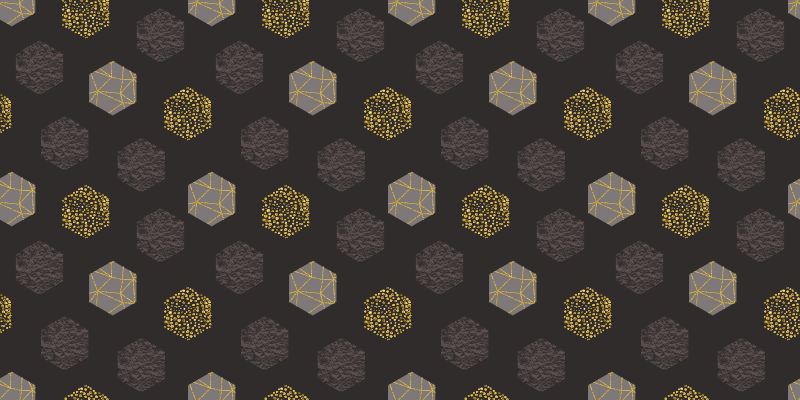 Nordic golden hexagons geometric rugs - TenStickers