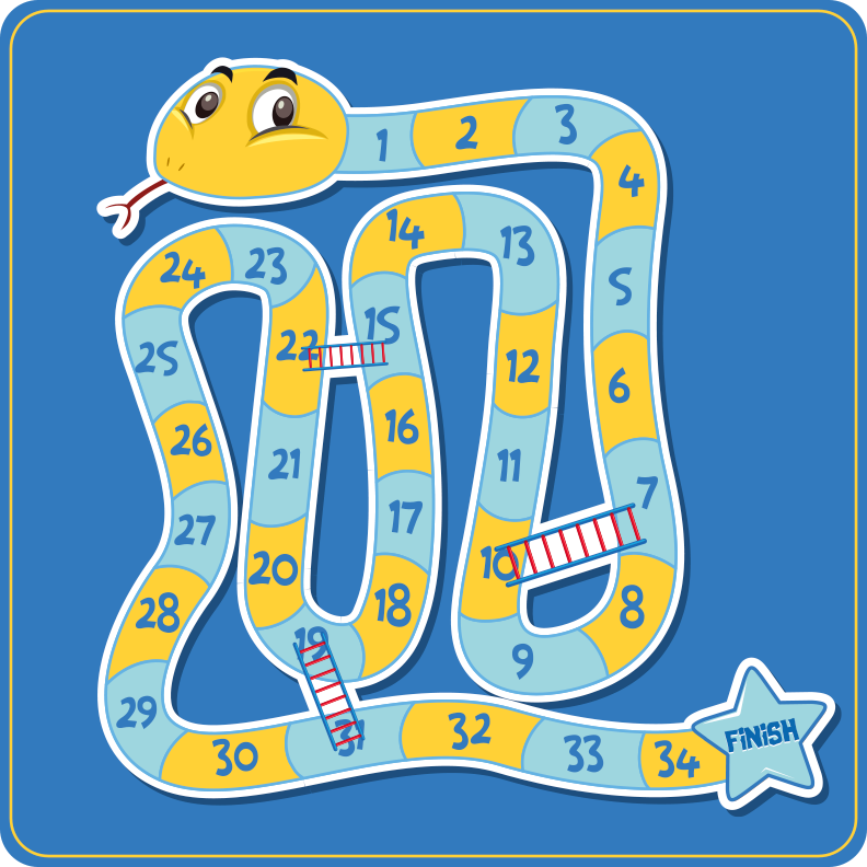Snake game board game mat - TenStickers