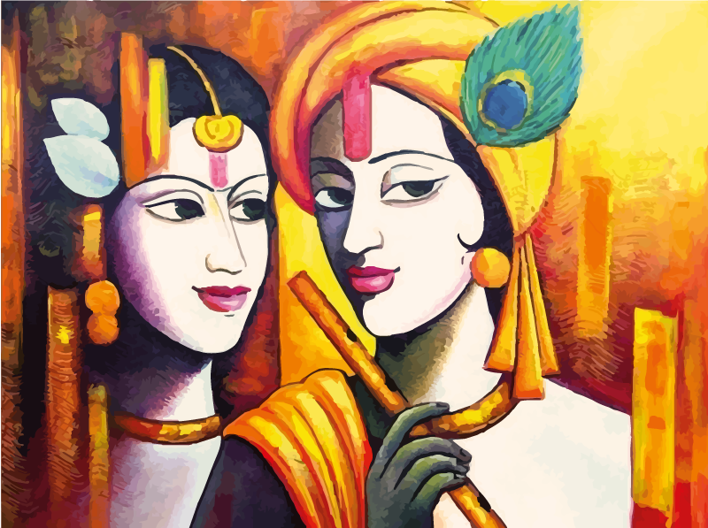 Modern art humans modern rug - TenStickers