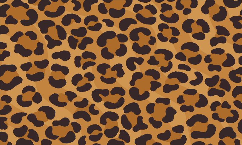 Leopard patterned style animal print vinyl rug - TenStickers