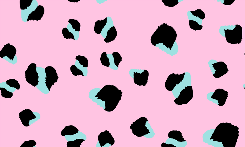 Pink leopard print vinyl rug - TenStickers