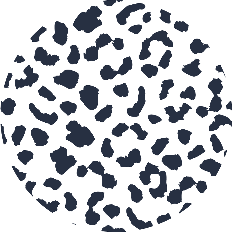 Circular leopard skin animal print vinyl rug - TenStickers