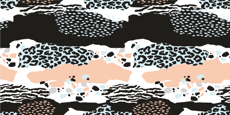 Elegant leopard skin animal print vinyl rug - TenStickers