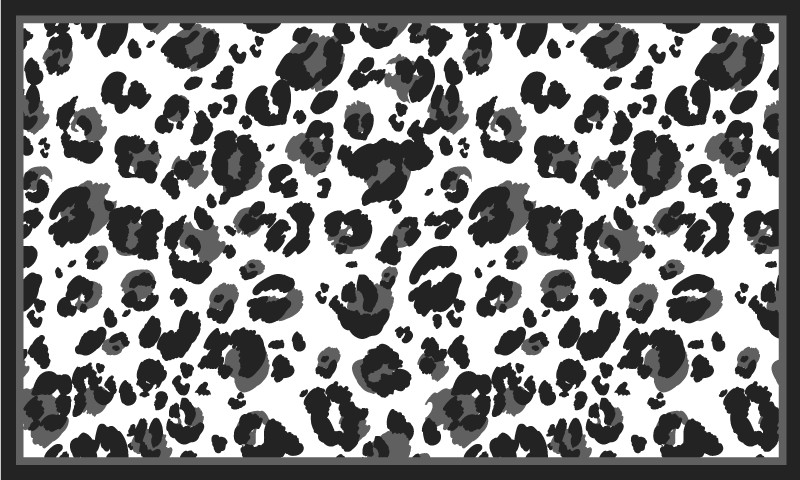 Black Spot Pattern animal print vinyl rug - TenStickers