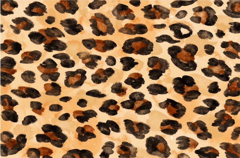 Cheetah skin animal print vinyl rug - TenStickers