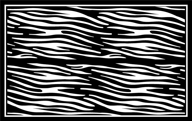Classic black and white zebra animal print rug - TenStickers