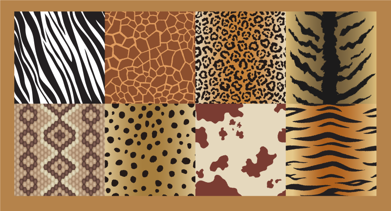 Skin tiles animal print vinyl rug - TenStickers