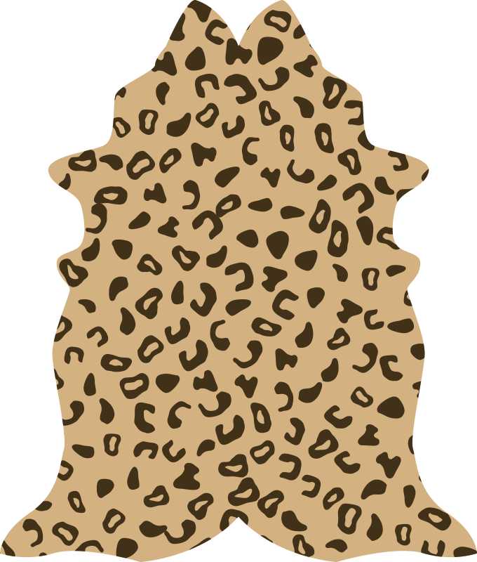 Leopard print  animal print vinyl rug - TenStickers