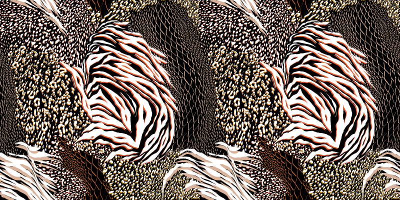 mix animal print  animal print vinyl rug - TenStickers