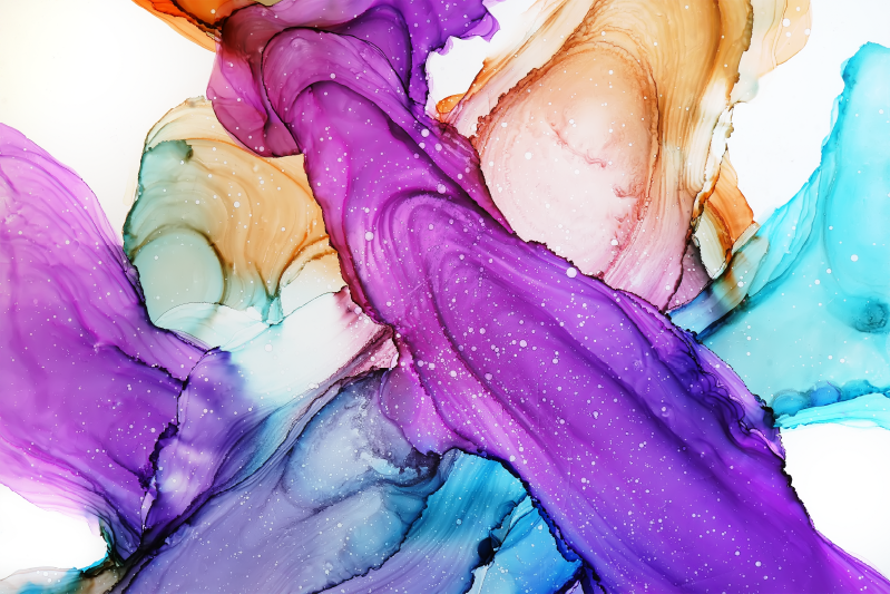 Abstract colours blend bedroom rug - TenStickers