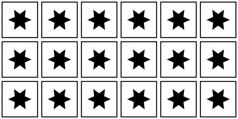 White star black tile effect vinyl rug - TenStickers