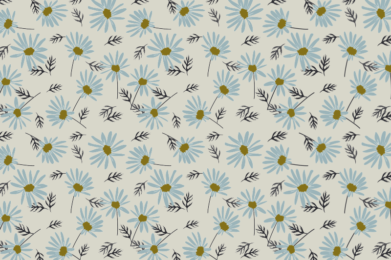 Floral Freshness living room vinyl rug - TenStickers