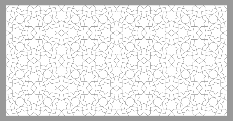 Mosaic vinyl rug with elegant geometric patterns - TenStickers
