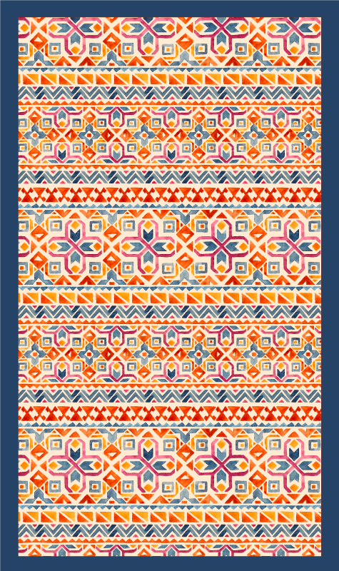Ethnic pattern  kitchen floor tiles - TenStickers