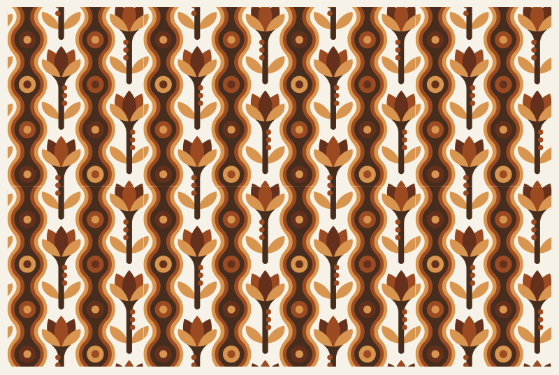 Trendy botanical ripples floral vinyl rug - TenStickers