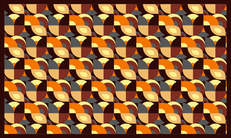 70s pop geometric shapes vintage rug - TenStickers