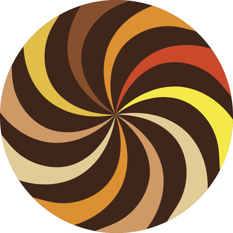 Spiral Color Burst striped vinyl rug - TenStickers