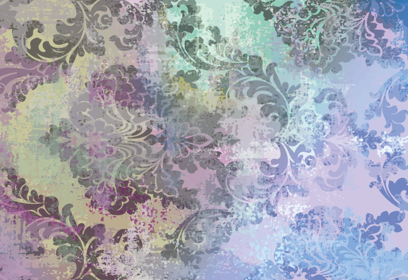 Bohemian artistic design floral vinyl rug - TenStickers