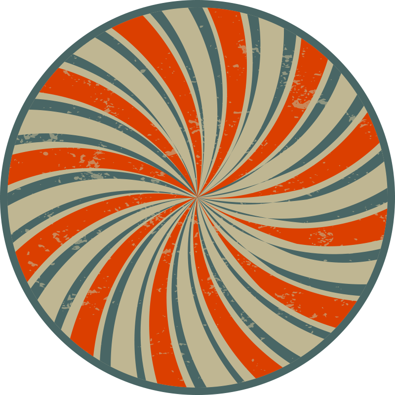 Spiral swirl design vintage vinyl rug - TenStickers