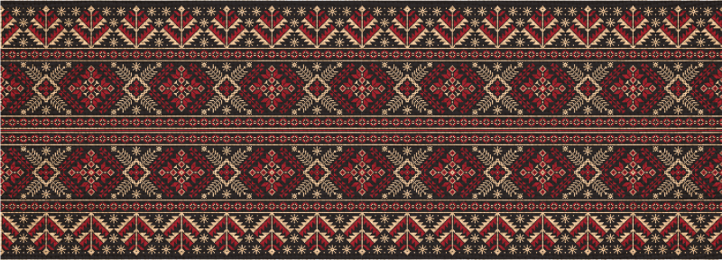 Zareen traditional ethnic vinyl rug - TenStickers