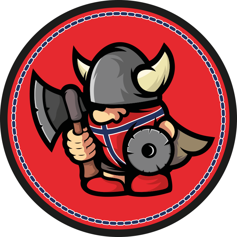 Viking Warrior Emblem kids vinyl rug - TenStickers