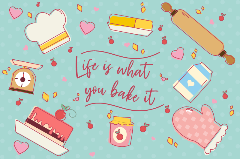 Life is what you bake it custom rug - TenStickers