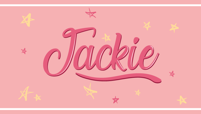 Pink name with stars teen vinyl rug - TenStickers