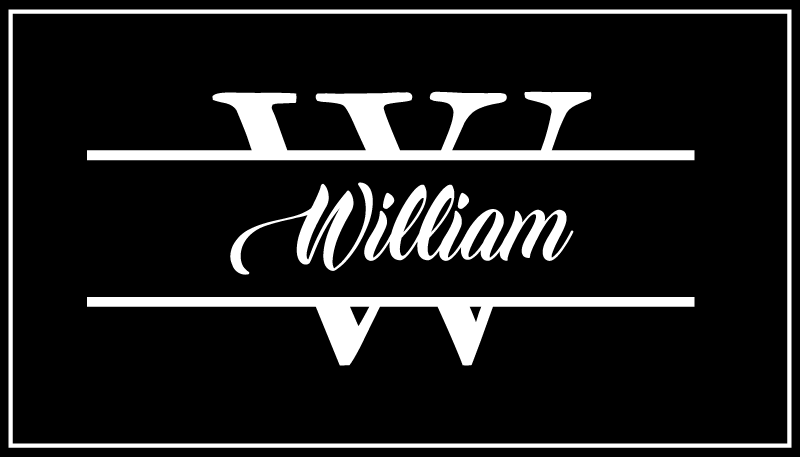 Awesome initial name personalized mat - TenStickers