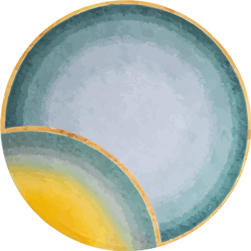 Abstract Circular Form minimal vinyl rug - TenStickers